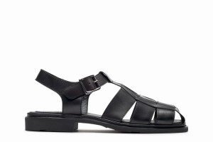 Black Paraboot Iberis Women's Sandals | JMV8044JT