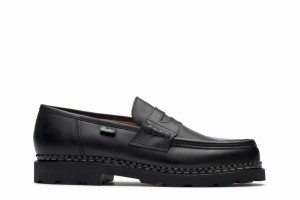 Black Paraboot Reims Men's Loafers | YQJ6728JX