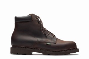 Dark Brown Paraboot Bergerac Men's Ankle Boots | JVU1517ZH