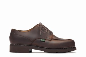 Dark Brown Paraboot Chambord Men's Derby Shoes | MOB7115VO