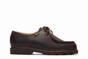 Dark Brown Paraboot Michael Men's Derby Shoes | GOZ3655DB