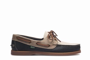 White Black Brown Paraboot Barth Men's Boat Shoes | VAD1948PF