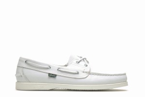 White Paraboot Barth Men's Boat Shoes | TXA5383PK