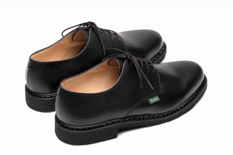 Black Paraboot Arles Men's Derby Shoes | SFB4691GA