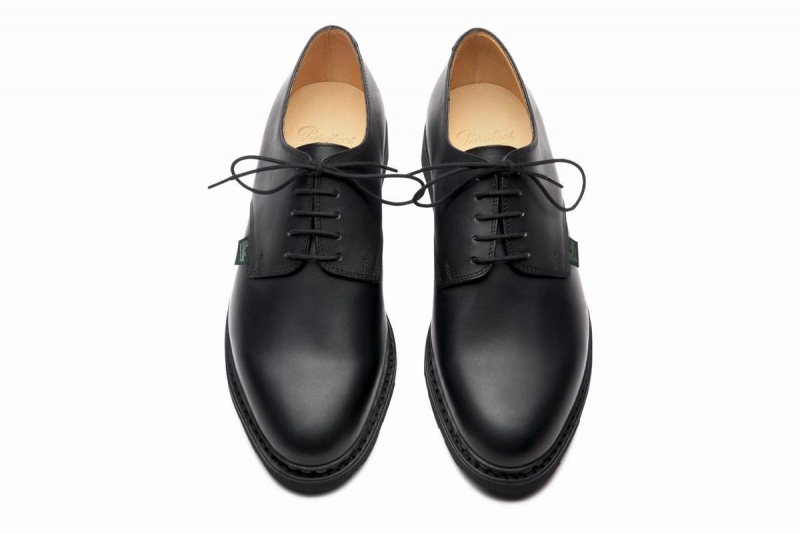 Black Paraboot Arles Men's Derby Shoes | SFB4691GA