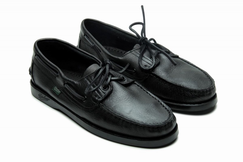 Black Paraboot Barth Men's Boat Shoes | EGJ7341XY