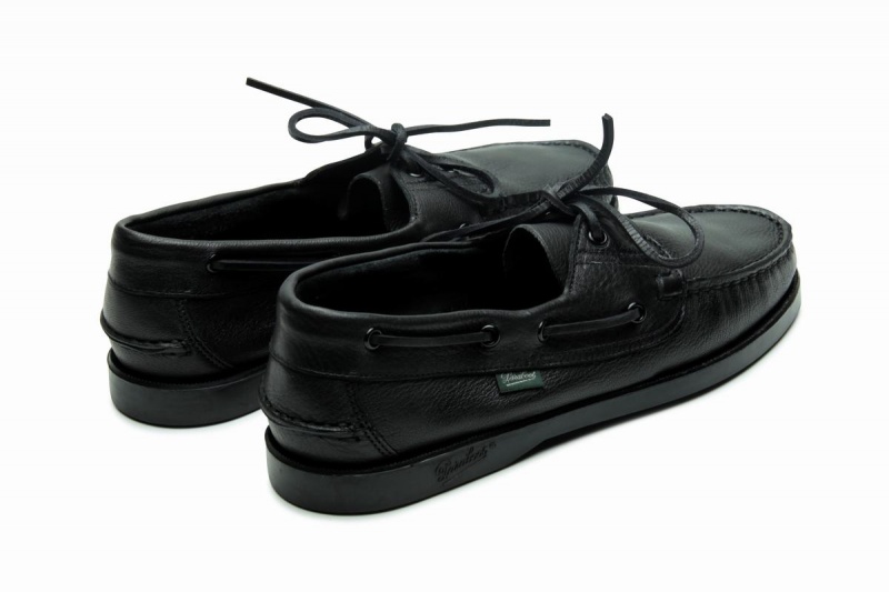 Black Paraboot Barth Men's Boat Shoes | EGJ7341XY