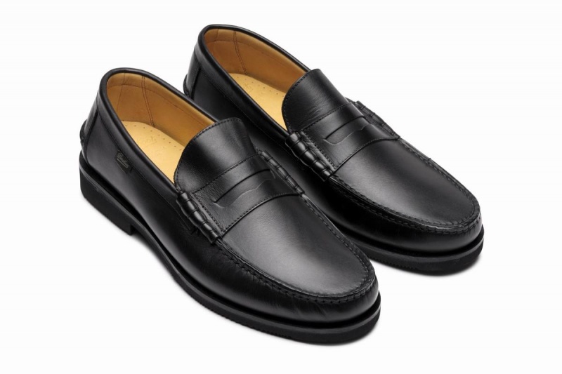 Black Paraboot Brighton Men's Loafers | INM4916PD