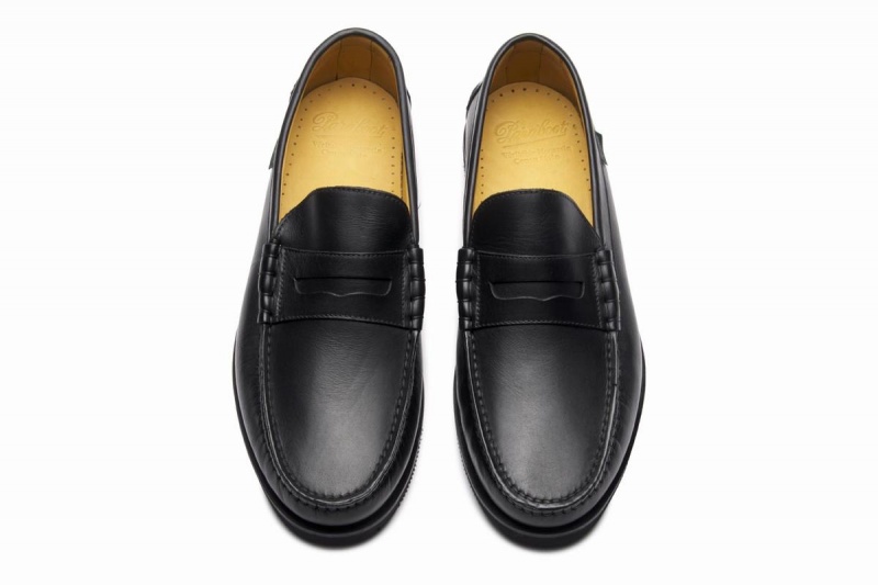 Black Paraboot Brighton Men's Loafers | INM4916PD