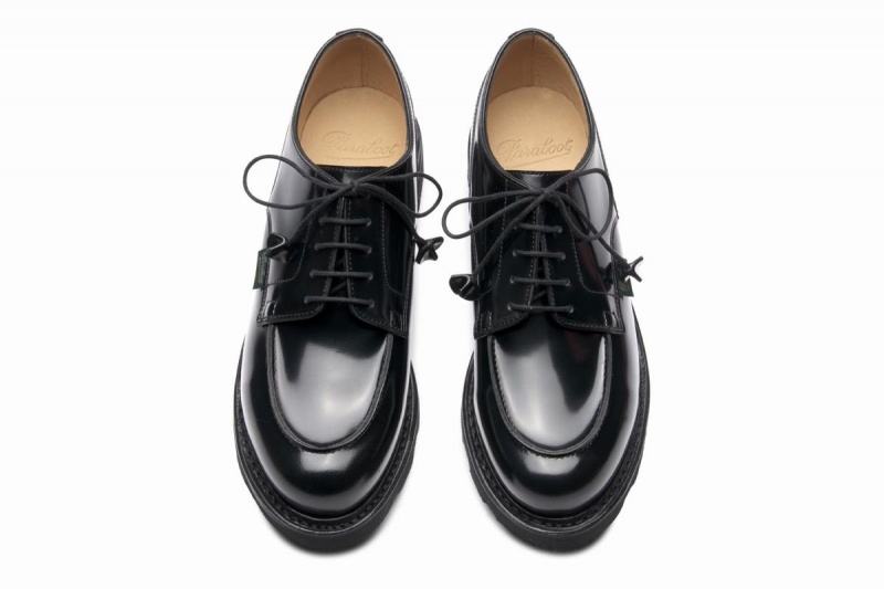 Black Paraboot Chambord Women's Derby Shoes | MSZ855NG