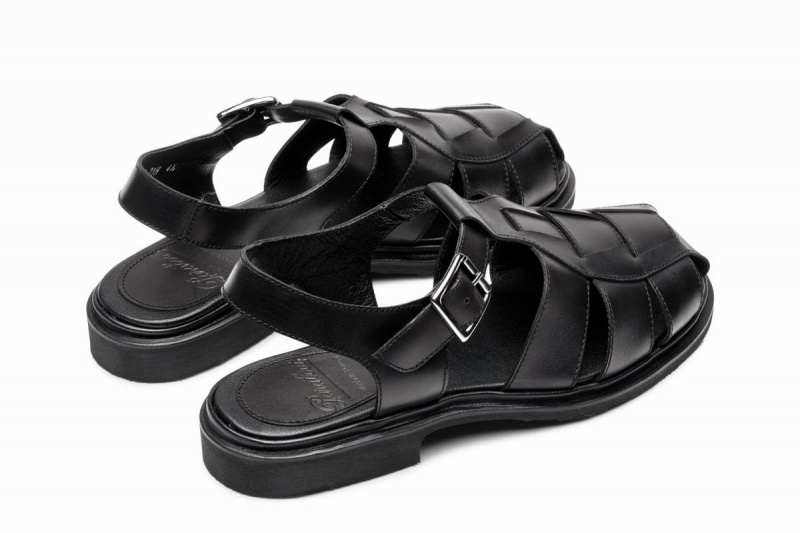 Black Paraboot Iberis Women's Sandals | JMV8044JT