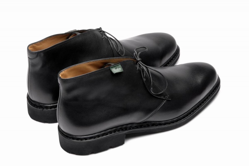 Black Paraboot Lully Men's Ankle Boots | TPM7691ZX