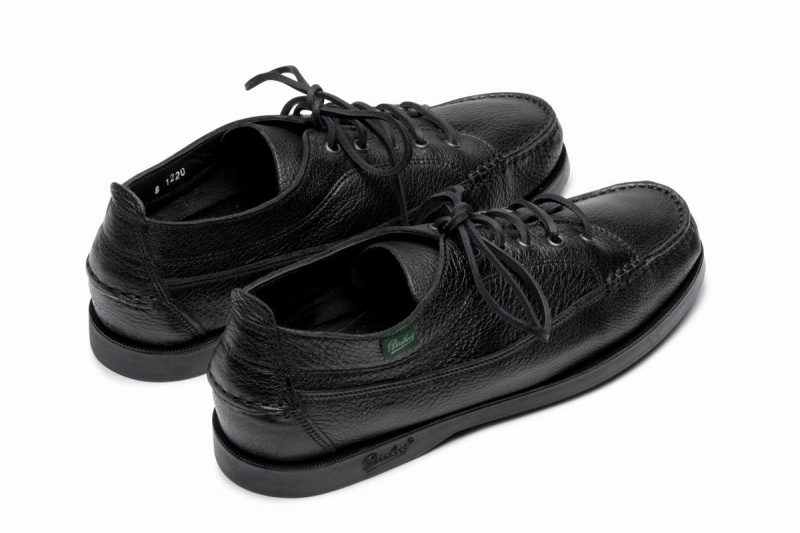 Black Paraboot Malibu Men's Boat Shoes | NIN4599DO