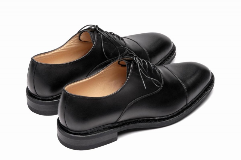 Black Paraboot Montaigne Men's Oxfords Shoes | ETK964SB