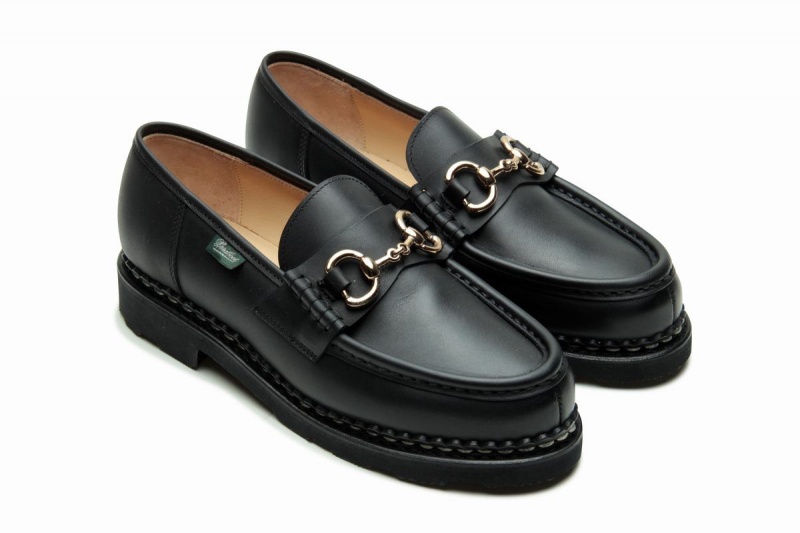 Black Paraboot Orsay Mors Women's Loafers | IWC4681CE