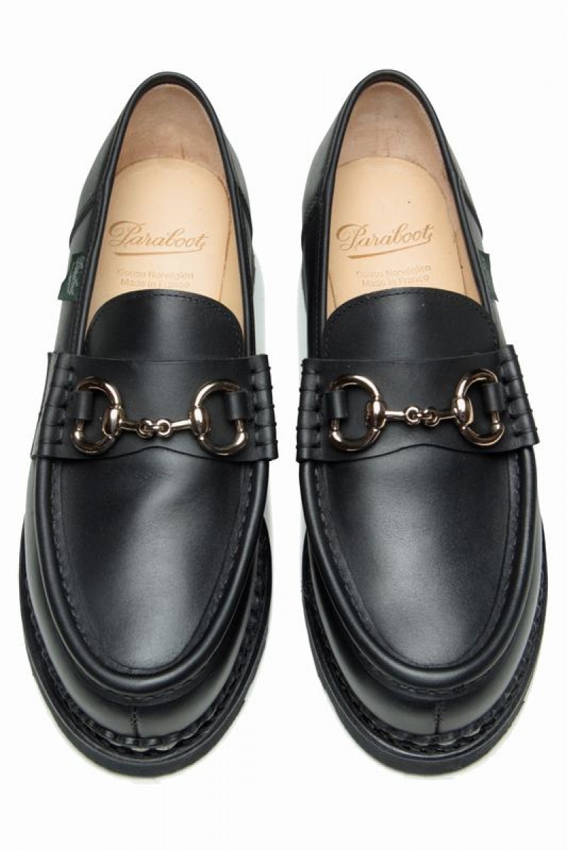 Black Paraboot Orsay Mors Women's Loafers | IWC4681CE