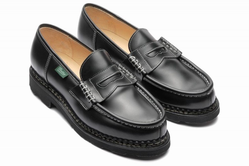 Black Paraboot Orsay Women's Loafers | VFK9444LB