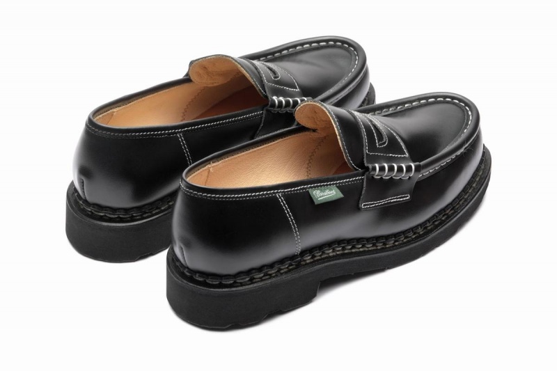 Black Paraboot Orsay Women's Loafers | VFK9444LB