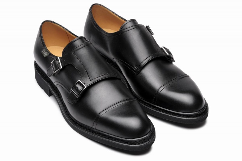 Black Paraboot Poe Men's Derby Shoes | XAB878XB