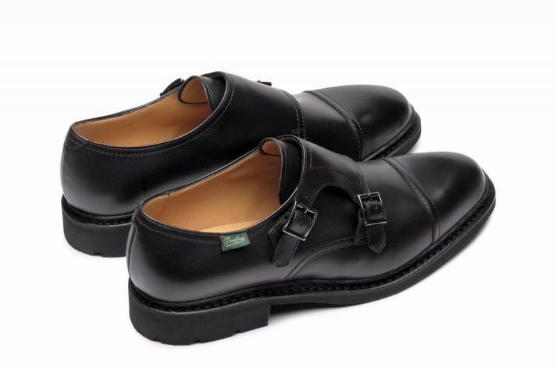 Black Paraboot Poe Men's Derby Shoes | XAB878XB