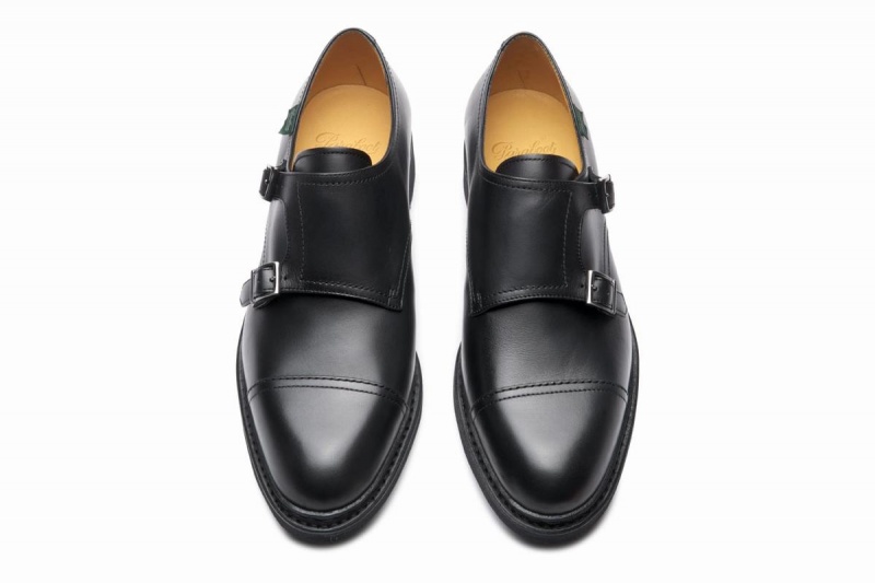 Black Paraboot Poe Men's Derby Shoes | XAB878XB