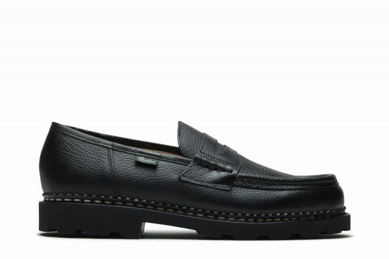 Black Paraboot Reims Men\'s Loafers | DKW6365WY