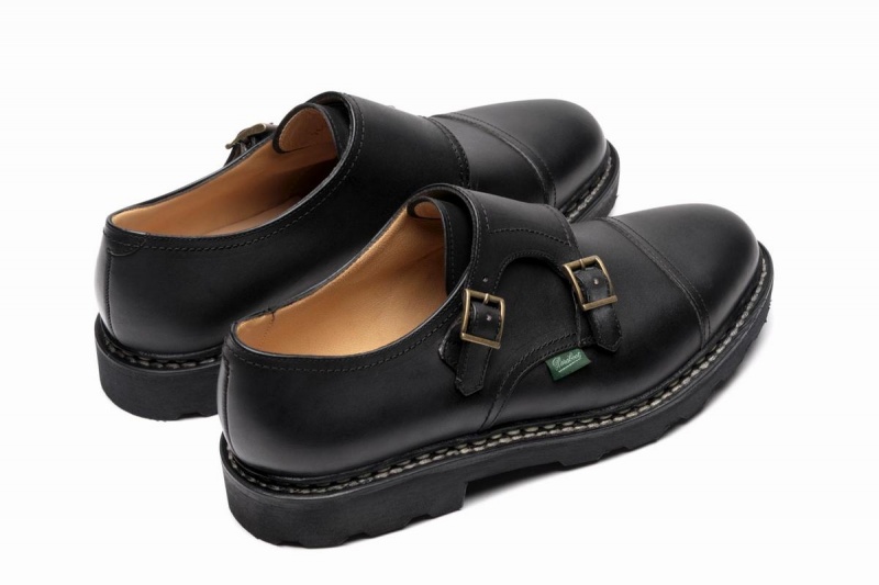 Black Paraboot William Men's Derby Shoes | JST7551GD