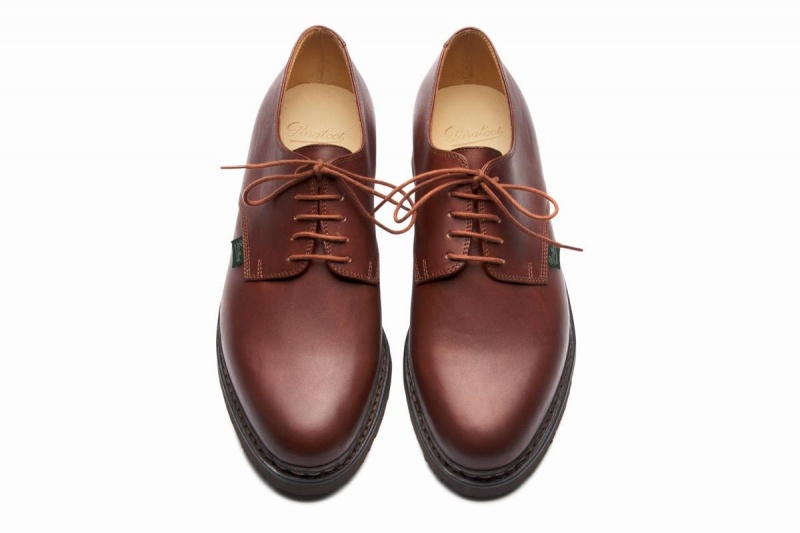 Brown Paraboot Arles Men's Derby Shoes | IVA2441IN