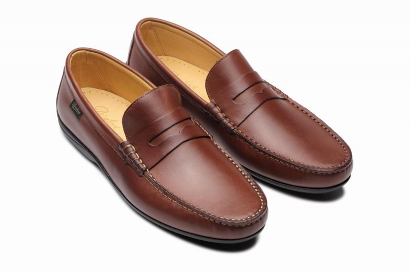 Brown Paraboot Cabrio Men's Loafers | TKS3515OE