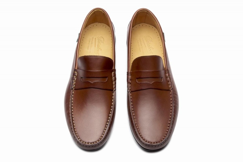 Brown Paraboot Cabrio Men's Loafers | TKS3515OE