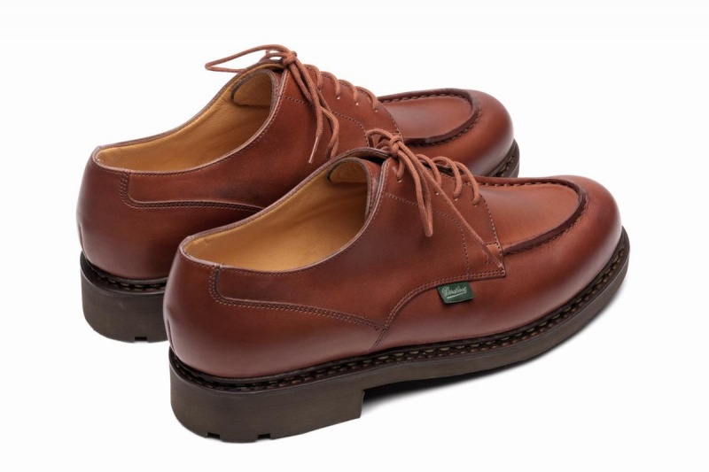 Brown Paraboot Chambord Men's Derby Shoes | RUQ7990BA