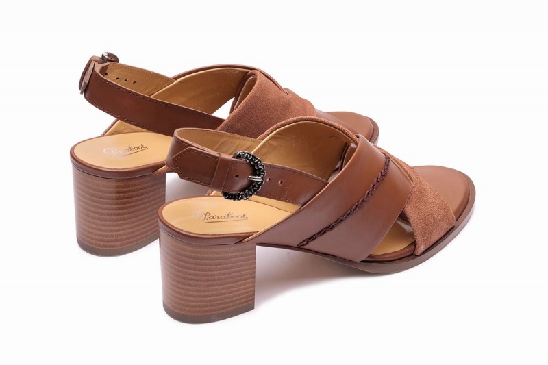 Brown Paraboot Elbe Women's Sandals | DWB3467CL