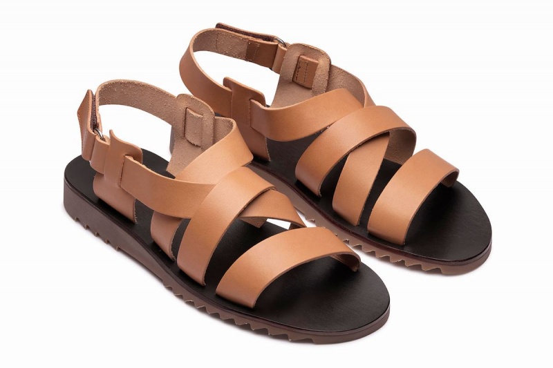 Brown Paraboot Noumea Men's Sandals | MSS9181WJ