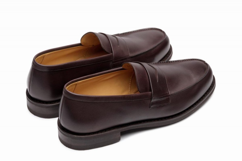 Dark Brown Paraboot Adonis Men's Loafers | WUN837OQ