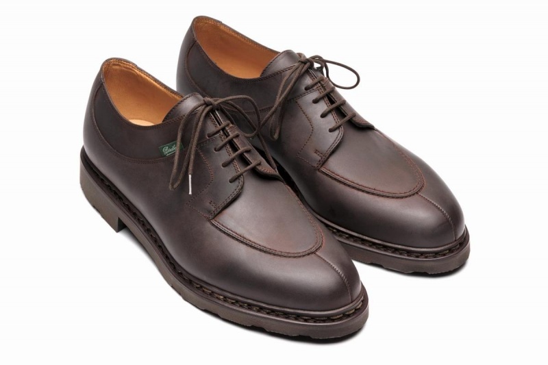 Dark Brown Paraboot Avignon Men's Derby Shoes | DUG231CH