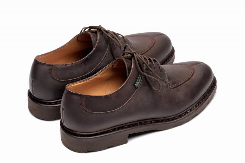 Dark Brown Paraboot Avignon Men's Derby Shoes | DUG231CH