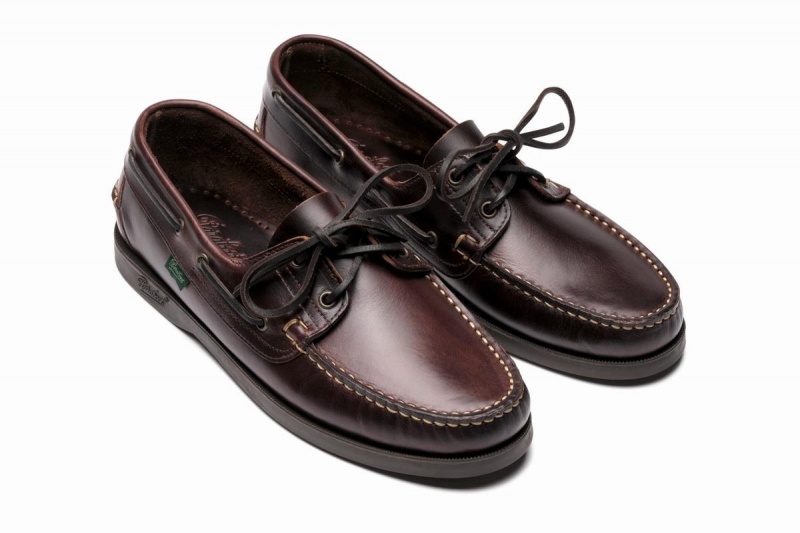 Dark Brown Paraboot Barth Men's Boat Shoes | FZB9520PH