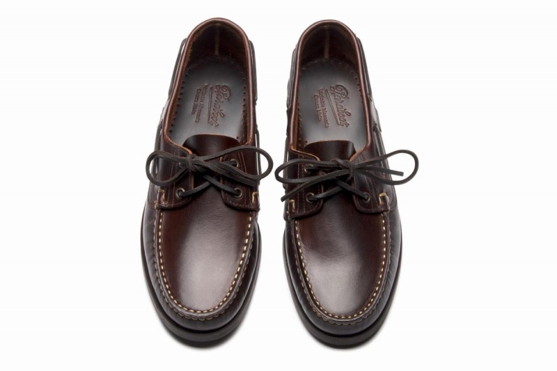 Dark Brown Paraboot Barth Men's Boat Shoes | FZB9520PH