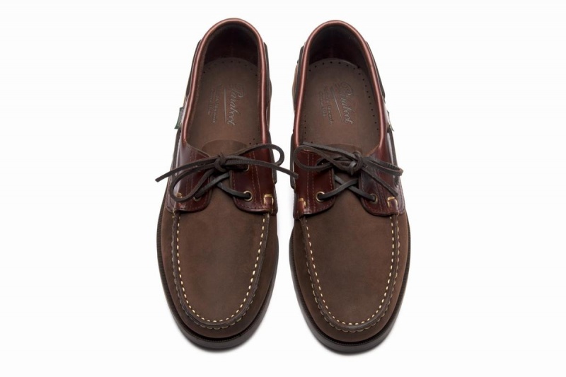 Dark Brown Paraboot Barth Men's Boat Shoes | KUP9063KC