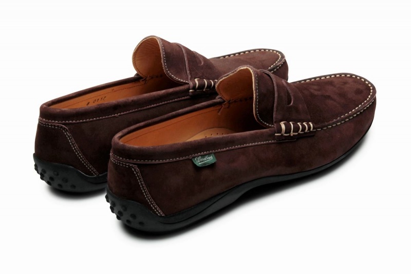 Dark Brown Paraboot Cabrio Men's Loafers | ODJ5272OQ