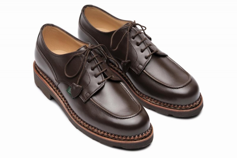 Dark Brown Paraboot Chamade Women's Derby Shoes | XBR9756VP