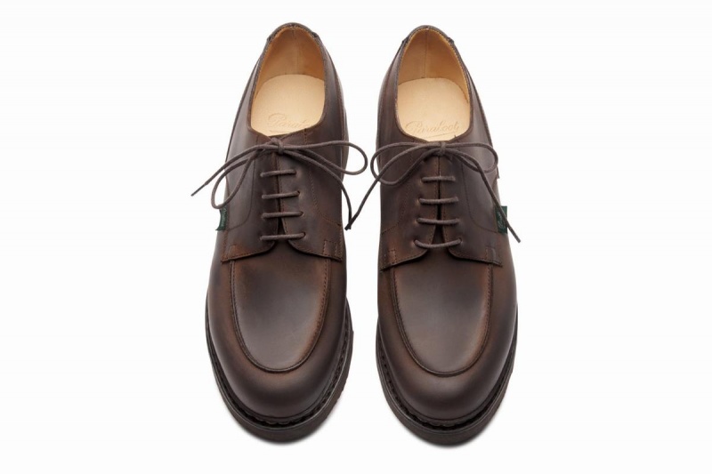 Dark Brown Paraboot Chambord Men's Derby Shoes | MOB7115VO