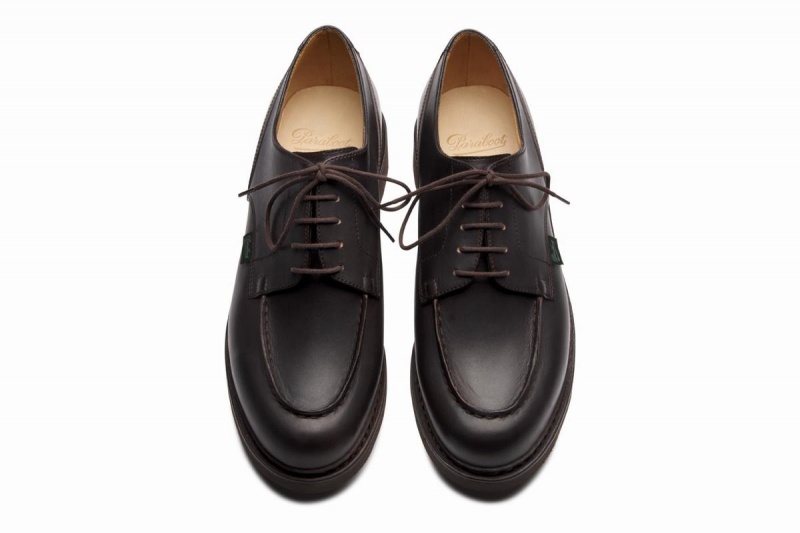 Dark Brown Paraboot Chambord Men's Derby Shoes | LEZ8484GT