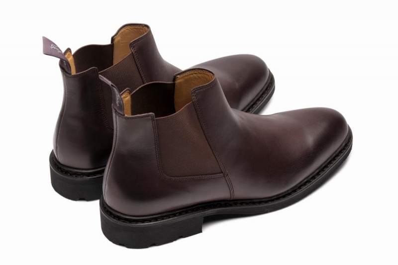 Dark Brown Paraboot Chamfort Men's Ankle Boots | CUK697SS