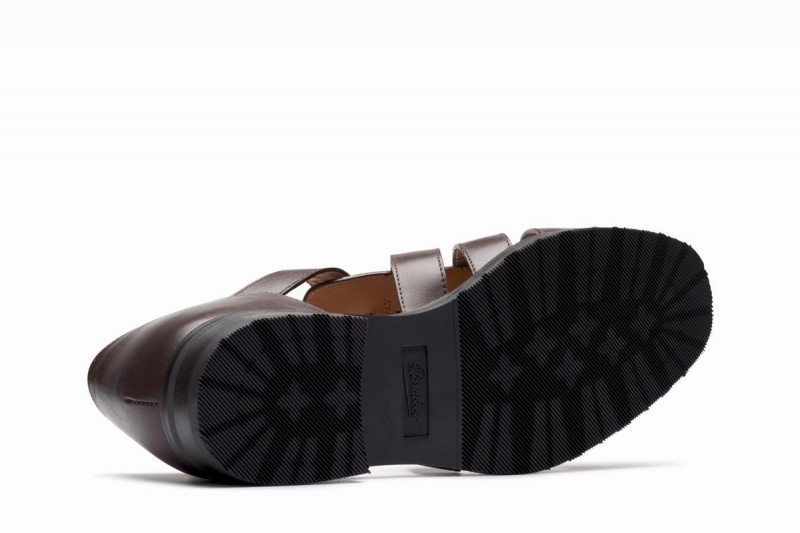 Dark Brown Paraboot Ferret Men's Sandals | YWU1751TA