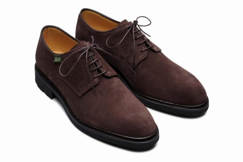 Dark Brown Paraboot Frenaye Men's Derby Shoes | PST9091WW