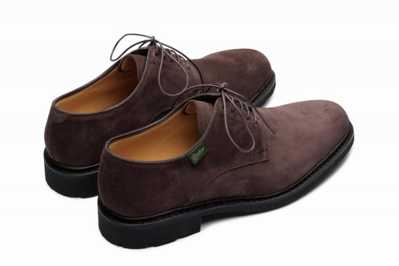 Dark Brown Paraboot Frenaye Men's Derby Shoes | PST9091WW