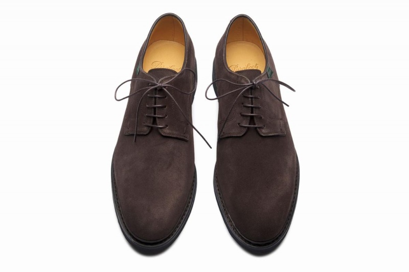 Dark Brown Paraboot Frenaye Men's Derby Shoes | PST9091WW