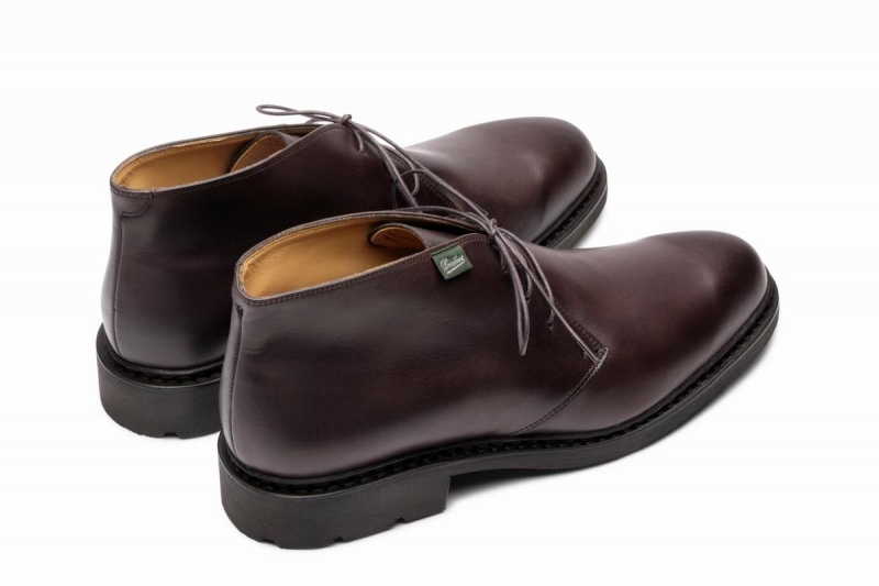 Dark Brown Paraboot Lully Men's Ankle Boots | FBN7572SM