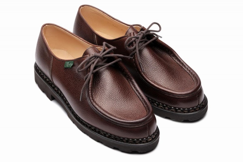 Dark Brown Paraboot Michael Men's Derby Shoes | PKT9738CY